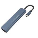 BWOO Port Hub 7-in-1 USB-C to 3x USB-A, HDMI, Micro SD, SD and PD (GD-TA608) Gray
