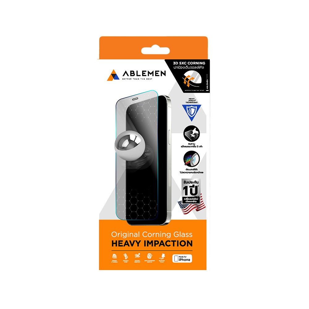 Ablemen ฟิล์มกระจก Termpered Glass BLC iPhone 14 Pro Max 3D 5XC