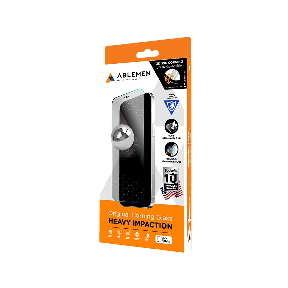 Ablemen ฟิล์มกระจก Termpered Glass BLC iPhone 14 Pro Max 3D 5XC