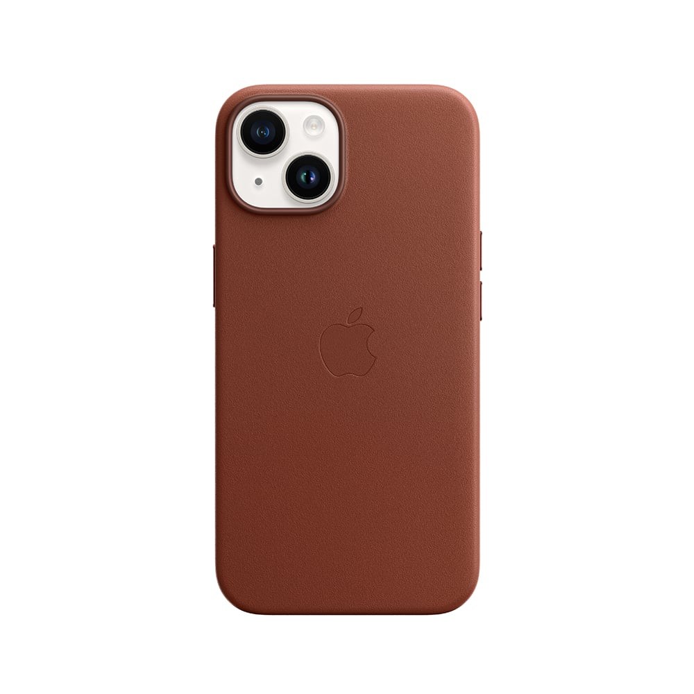 Apple iPhone 14 Leather Case with MagSafe - Umber