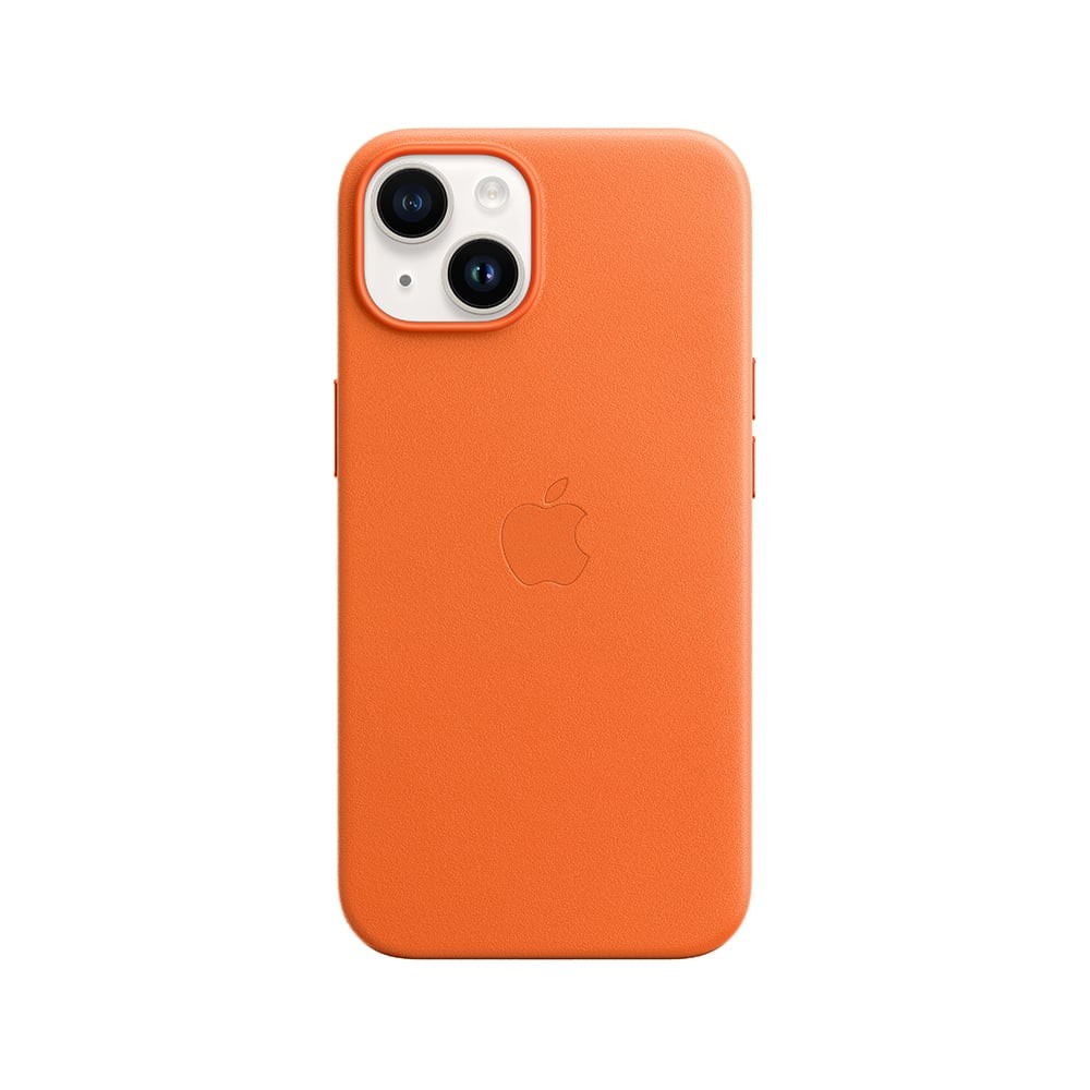 Apple iPhone 14 Plus Leather Case with MagSafe - Orange