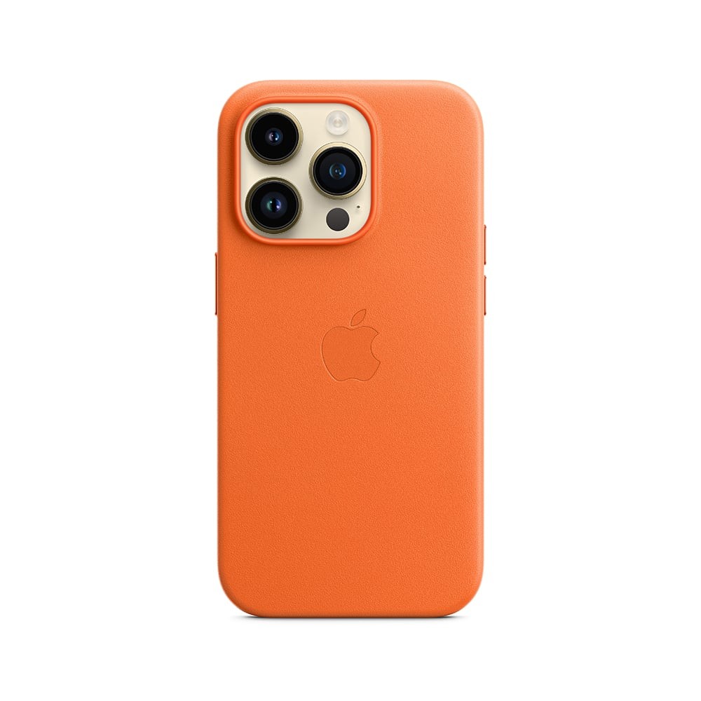 Apple iPhone 14 Pro Max Leather Case with MagSafe - Orange