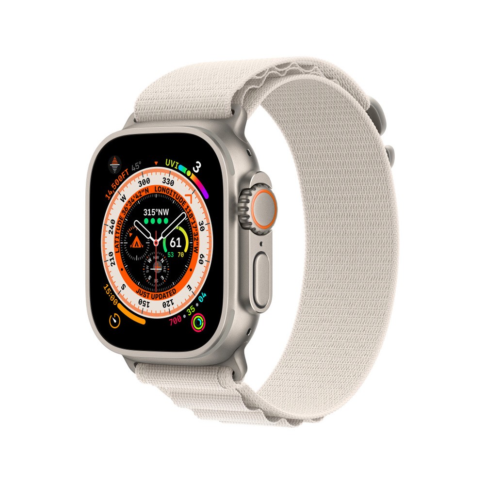 Apple Watch 49mm Starlight Alpine Loop - Large