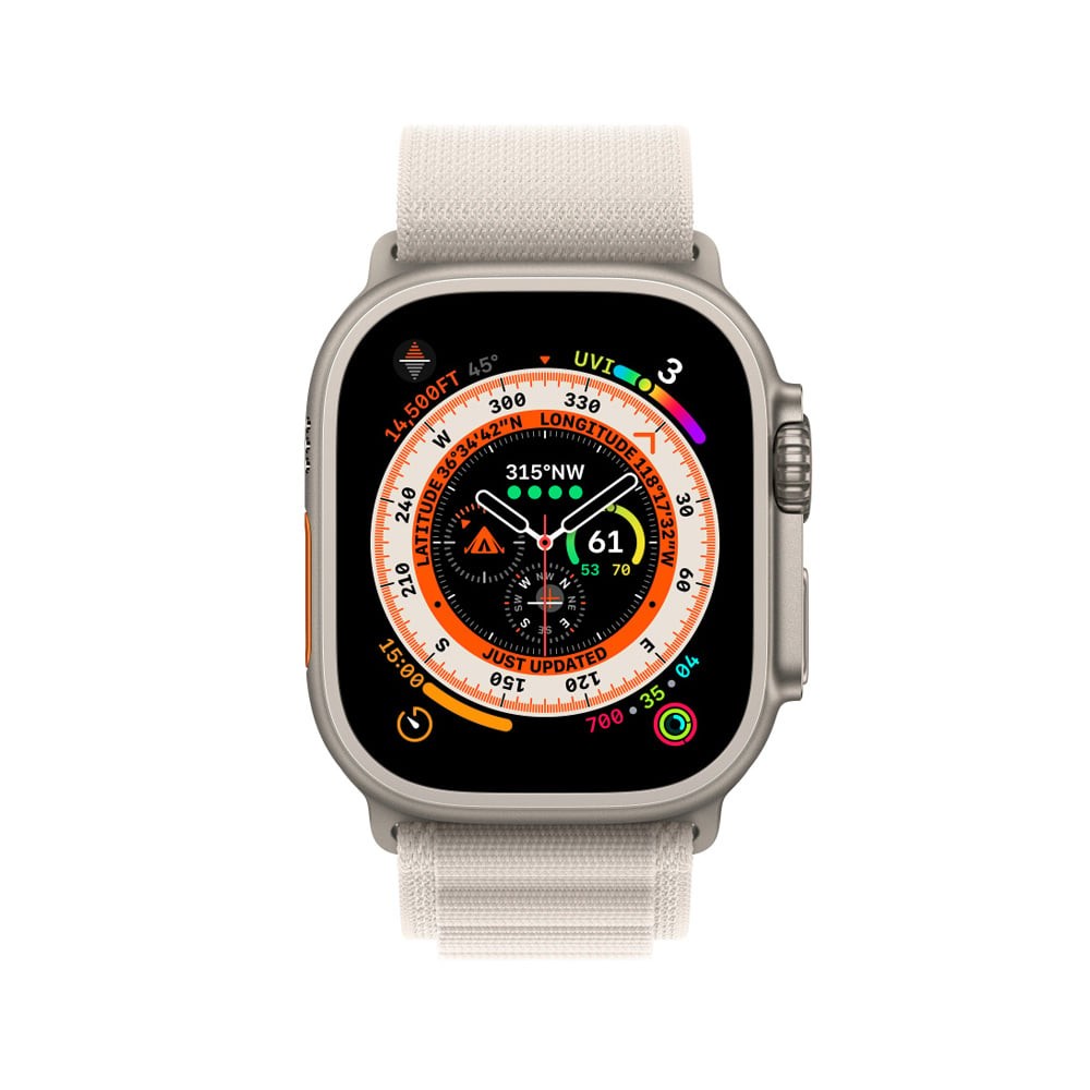 Apple Watch 49mm Starlight Alpine Loop - Large