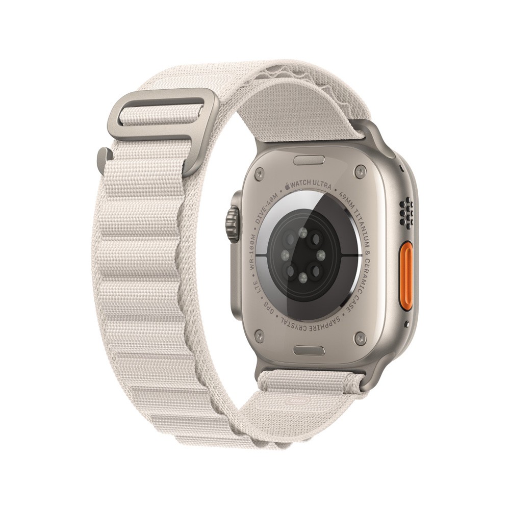 Apple Watch 49mm Starlight Alpine Loop - Large