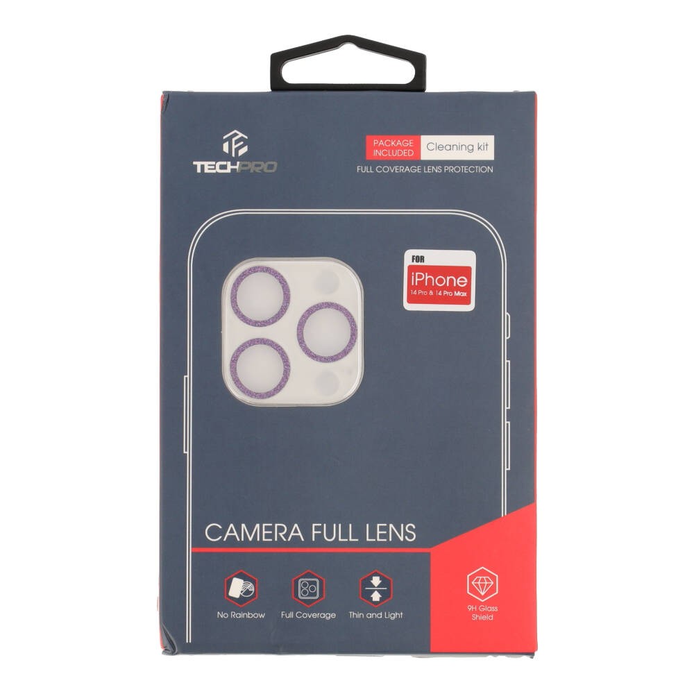 TECHPRO ฟิล์มกันเลนส์ Camera Full Lens iPhone 14 Pro/14 Pro Max Deep Purple