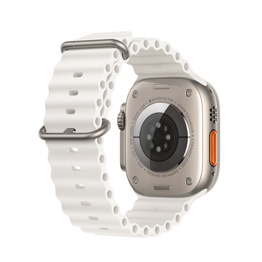 Apple Watch Ultra GPS + Cellular 49mm Titanium Case with White Ocean Band