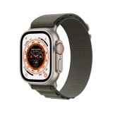 Apple Watch Ultra GPS + Cellular 49mm Titanium Case with Green Alpine Loop - Small
