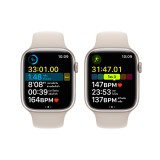 Apple Watch Series 8 GPS 45mm Starlight Aluminium Case with Starlight Sport Band
