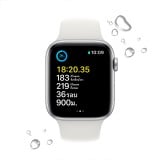 Apple Watch SE GPS 40mm Silver Aluminium Case with White Sport Band