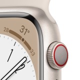 Apple Watch Series 8 GPS + Cellular 45mm Starlight Aluminium Case with Starlight Sport Band