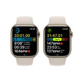 Apple Watch Series 8 GPS + Cellular 45mm Gold Stainless Steel Case with Starlight Sport Band