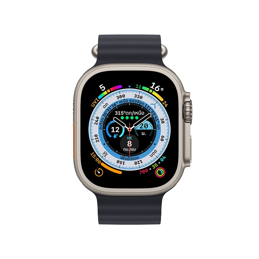 Apple Watch Ultra GPS + Cellular 49mm Titanium Case with Midnight Ocean Band