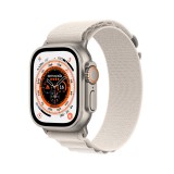 Apple Watch Ultra GPS + Cellular 49mm Titanium Case with Starlight Alpine Loop - Small