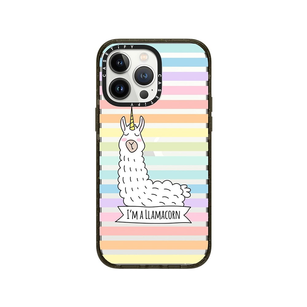 CASETiFY เคส iPhone 14 Pro Max Impact Crush Llamacorn Llama Unicorn Rainbow