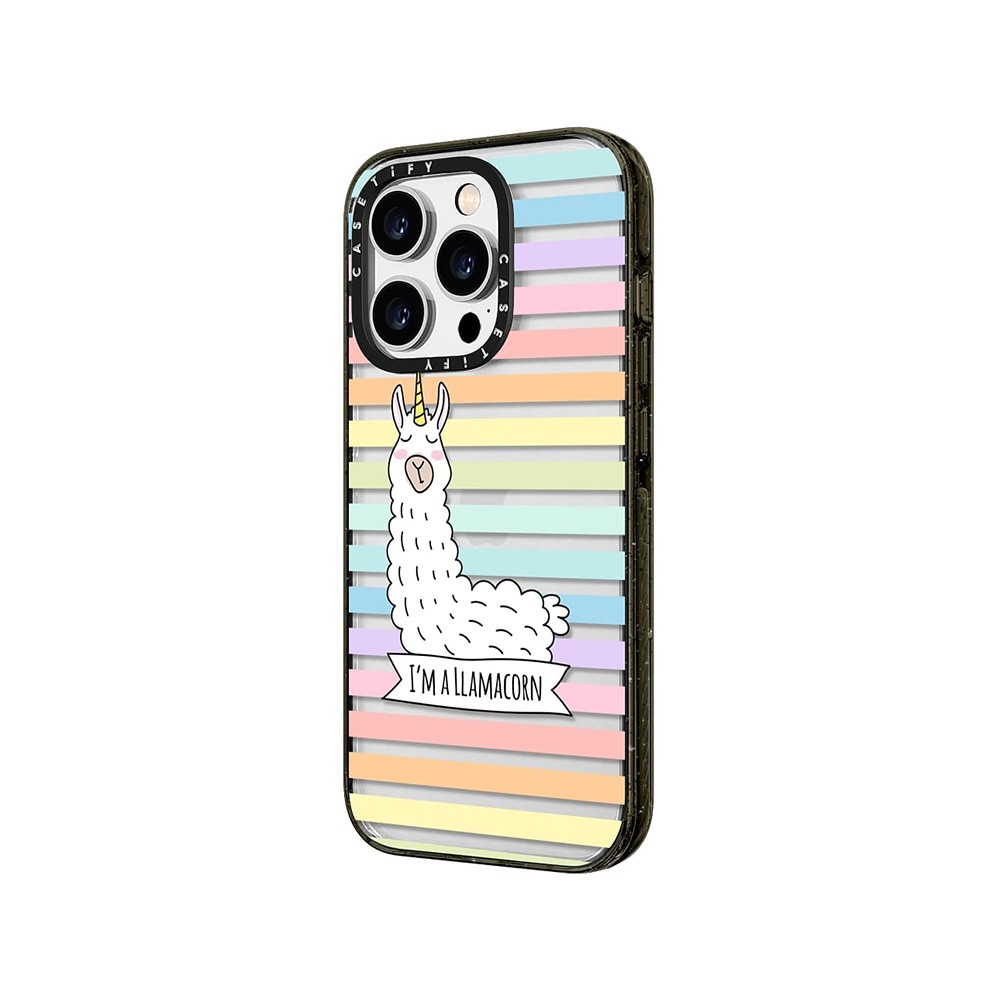 CASETiFY เคส iPhone 14 Pro Max Impact Crush Llamacorn Llama Unicorn Rainbow