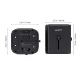 หัวแปลงปลั๊กไฟ AUKEY Minima Travel Mate Universal Adapter (PA-TA01) Black