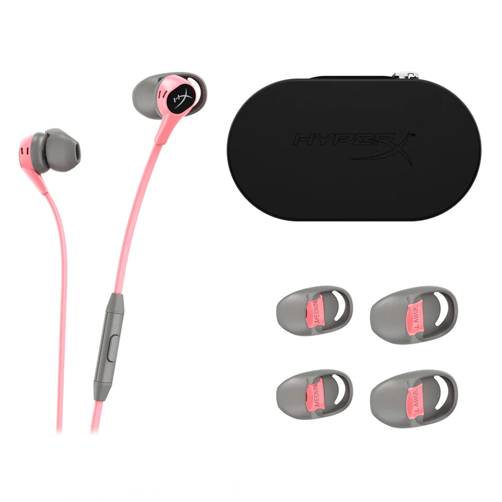 หูฟังเกมมิ่ง Hyper X Gaming Headphones Cloud Earbuds Pink