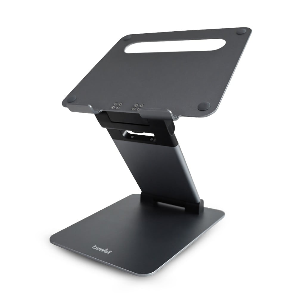 แท่นวางโน๊ตบุ๊คปรับระดับ เพื่อสุขภาพ Bewell Ergonomic Adjustable Laptop Stand (OF-012) Metallic