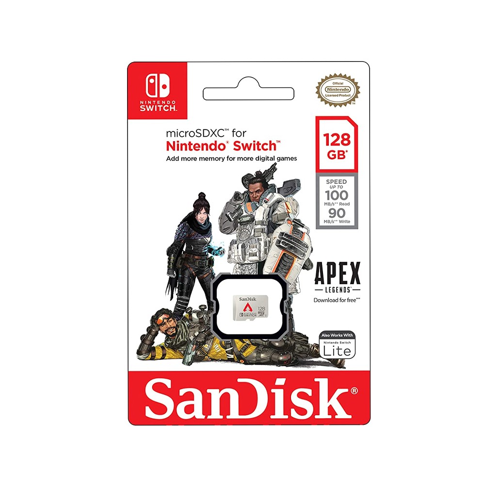 เมมโมรี่การ์ด SanDisk Nintendo and EA Apex Legends MicroSDXC 128GB U3 C10 UHS-1 100MB/s R (SDSQXAO-128G-GN3ZY)