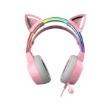 หูฟังเกมมิ่ง Onikuma Gaming Headset X15 Pro RGB 3.5 Cat Ear Pink