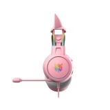 หูฟังเกมมิ่ง Onikuma Gaming Headset X15 Pro RGB 3.5 Cat Ear Pink