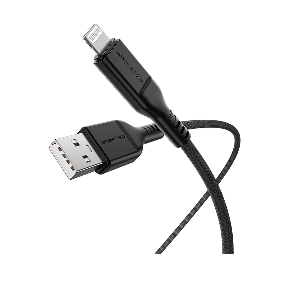 สายชาร์จ AMAZINGthing USB-A to Lightning Cable Thunder Pro 1.1M Black