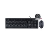 เมาส์และคีย์บอร์ด Anitech Wired Mouse + Keyboard PA805 Black (TH/EN)
