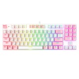 คีย์บอร์ดเกมมิ่ง Onikuma Gaming Keyboard Haru Mini RGB White/Pink