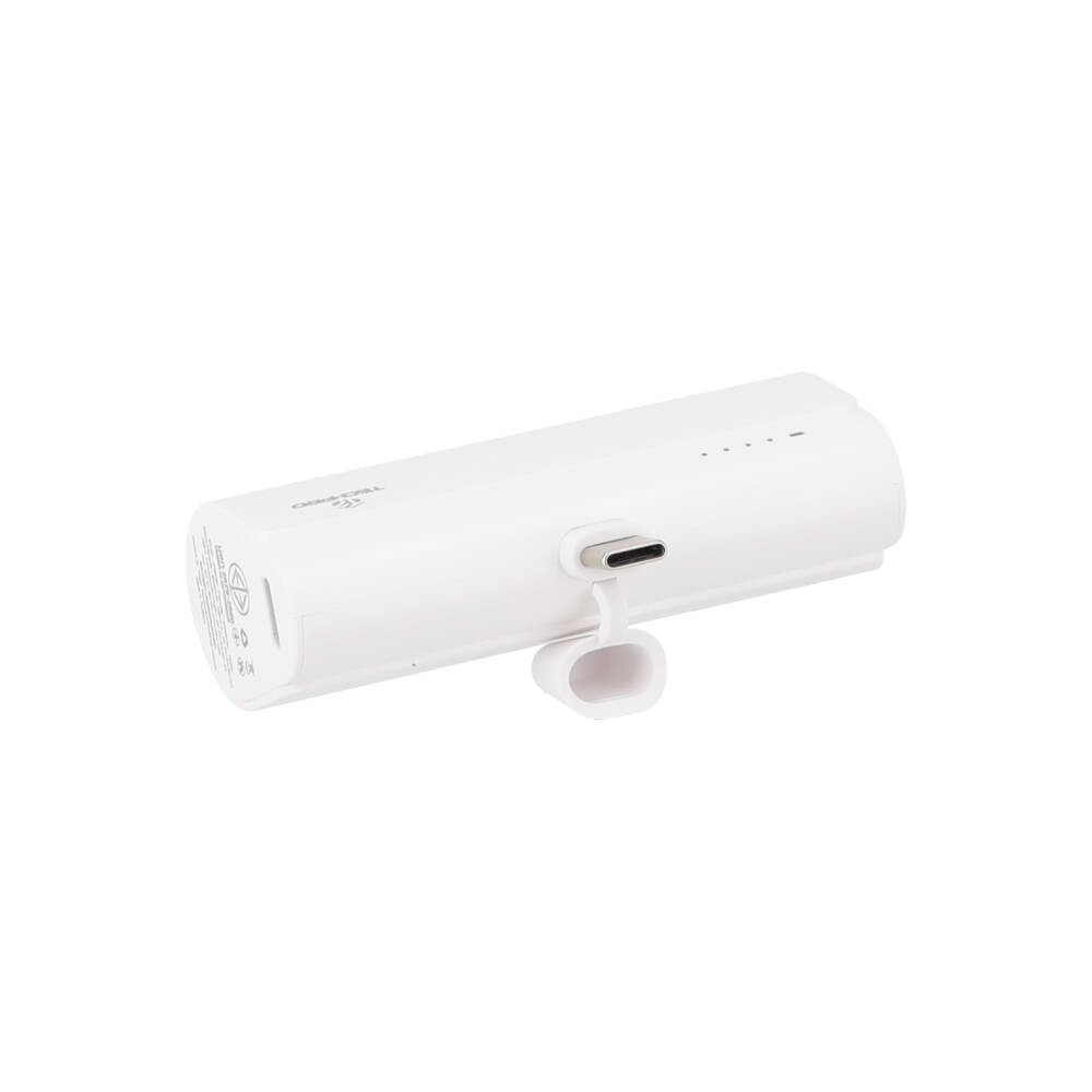 พาวเวอร์แบงค์ TECHPRO 5000 mAh Type-C 20W output P5-C White