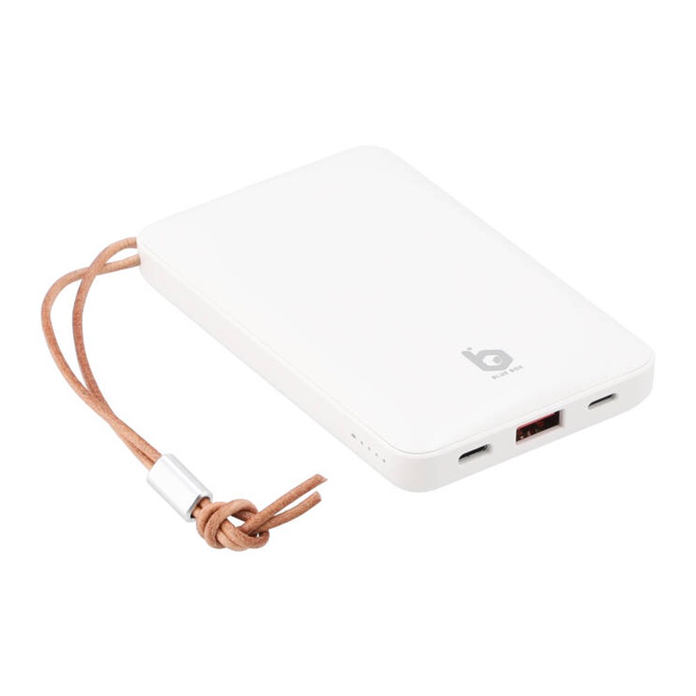 พาวเวอร์แบงค์ Blue Box ความจุ 10,000 mAh PD20W Wireless Fast Charging White