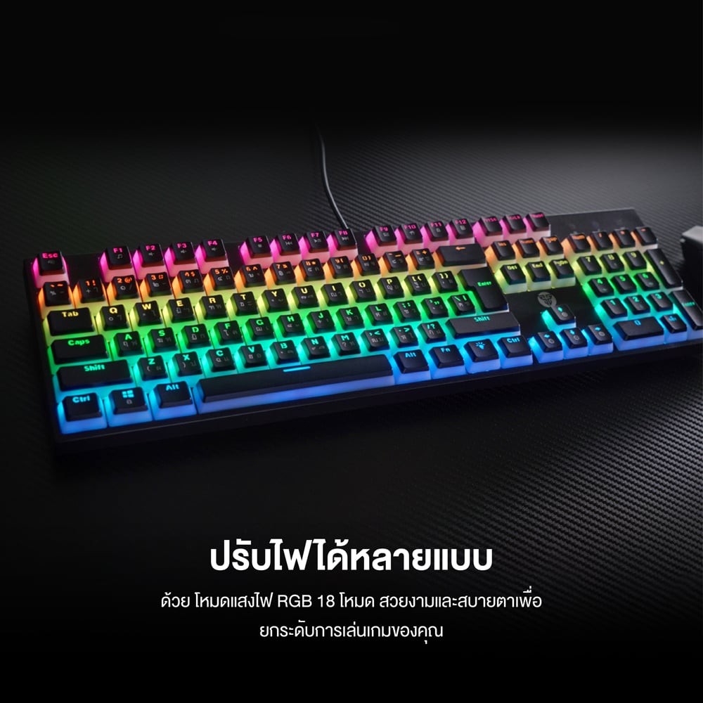 คีย์บอร์ดเกมมิ่ง Fantech Keyboard MK887 Mechanical Black (Red Switch)