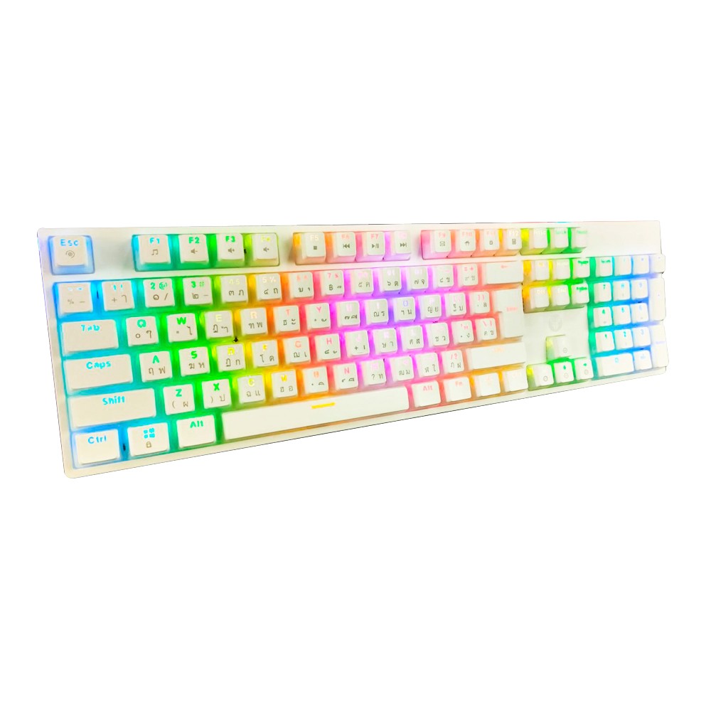 คีย์บอร์ดเกมมิ่ง Fantech Keyboard MK887 Mechanical White (Red Switch)