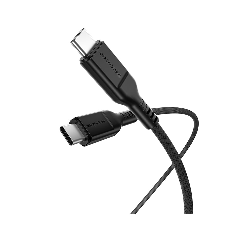 AMAZINGthing USB C To USB C Cable Thunder Pro 60W 2 1M Black amazingthing-usb-c-to-usb-c-cable-thunder-pro-60w-2-1m-black