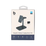 ที่ชาร์จไร้สาย Blue Box 3-in-1 Magnetic Wireless Charger Stand 15W Matte Black (HM34)