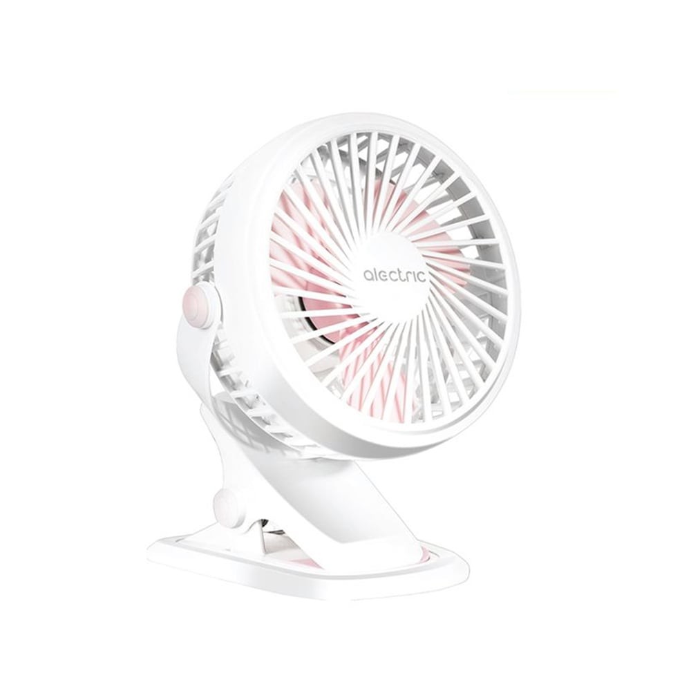 พัดลมที่หนีบ ALECTRIC USB Fan Grip Pink