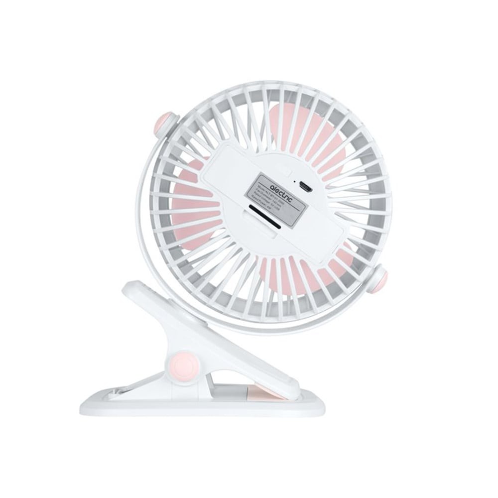 พัดลมที่หนีบ ALECTRIC USB Fan Grip Pink