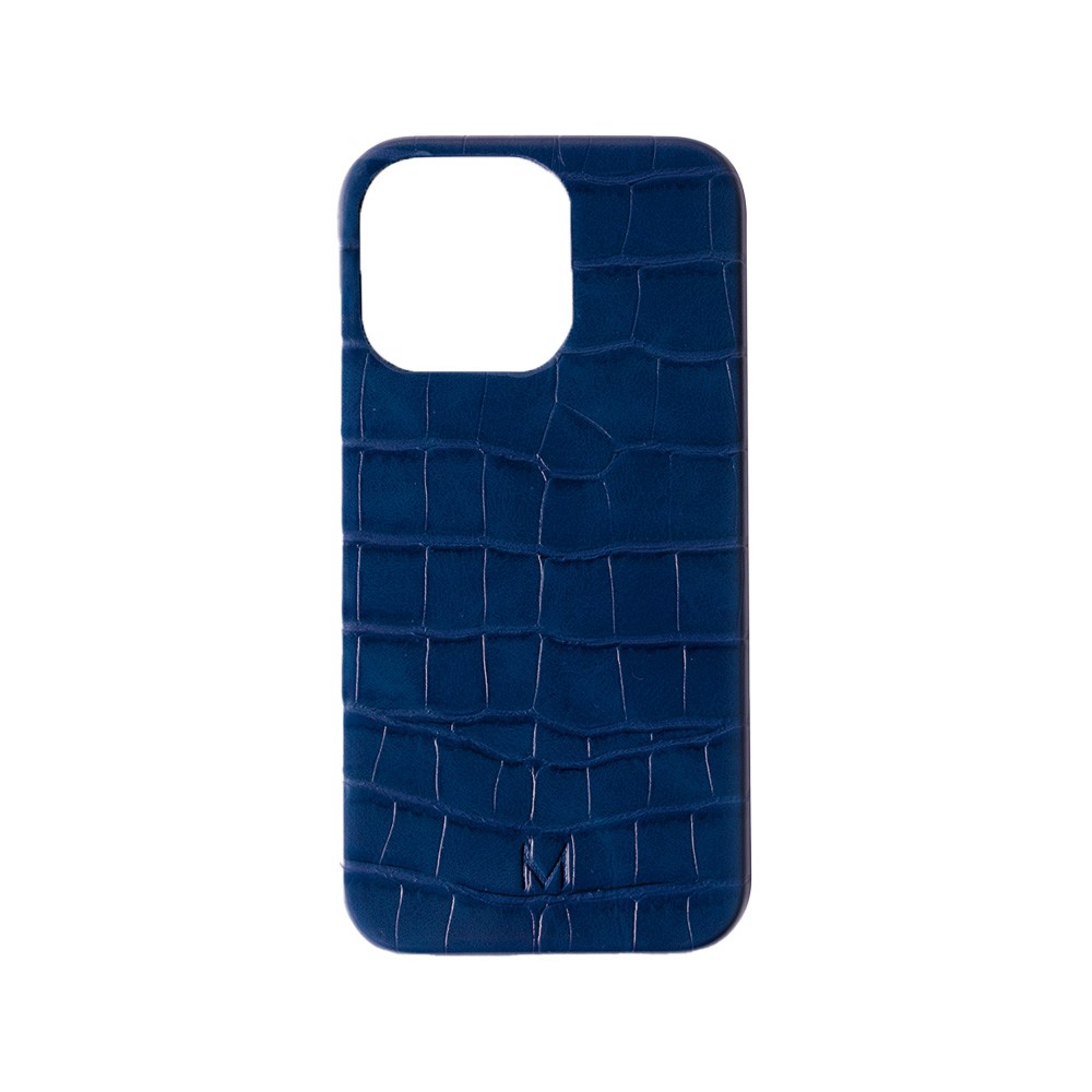 MUSE เคส iPhone 14 Pro Max Croc Navy