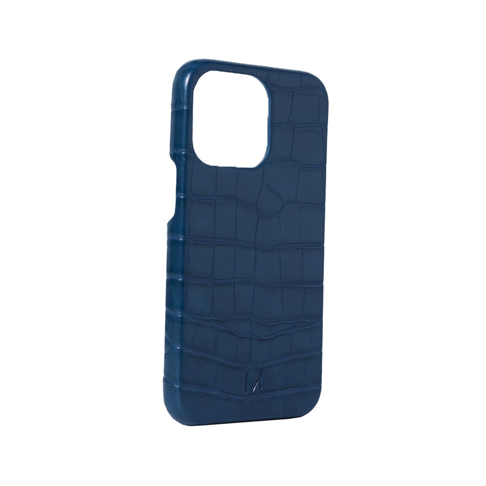 MUSE เคส iPhone 14 Pro Max Croc Navy