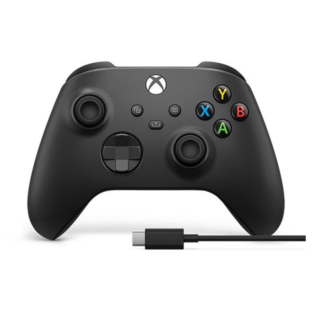 จอยคอนโทรลเลอร์ Microsoft Xbox Controller + USB-C Cable Black