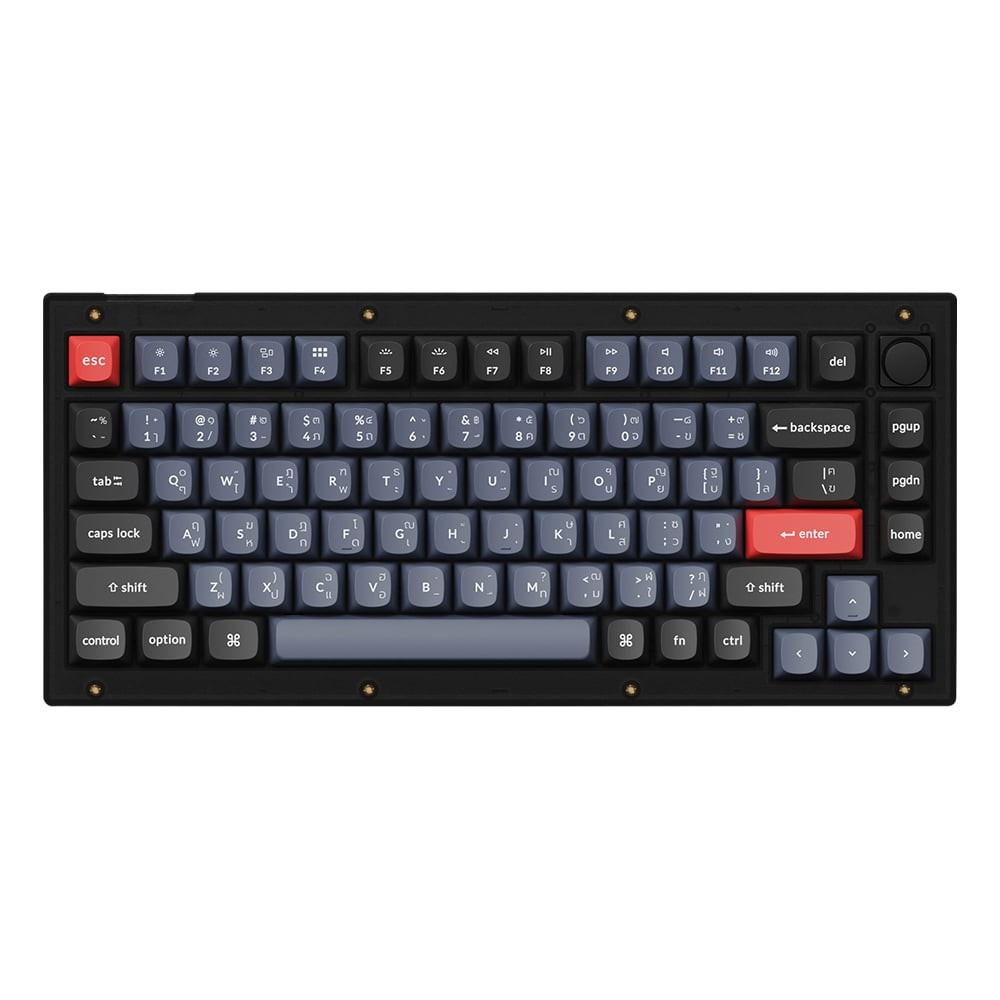 คีย์บอร์ดเกมมิ่ง Keychron V1 QMK Custom Mechanical Keyboard Brown Switch
