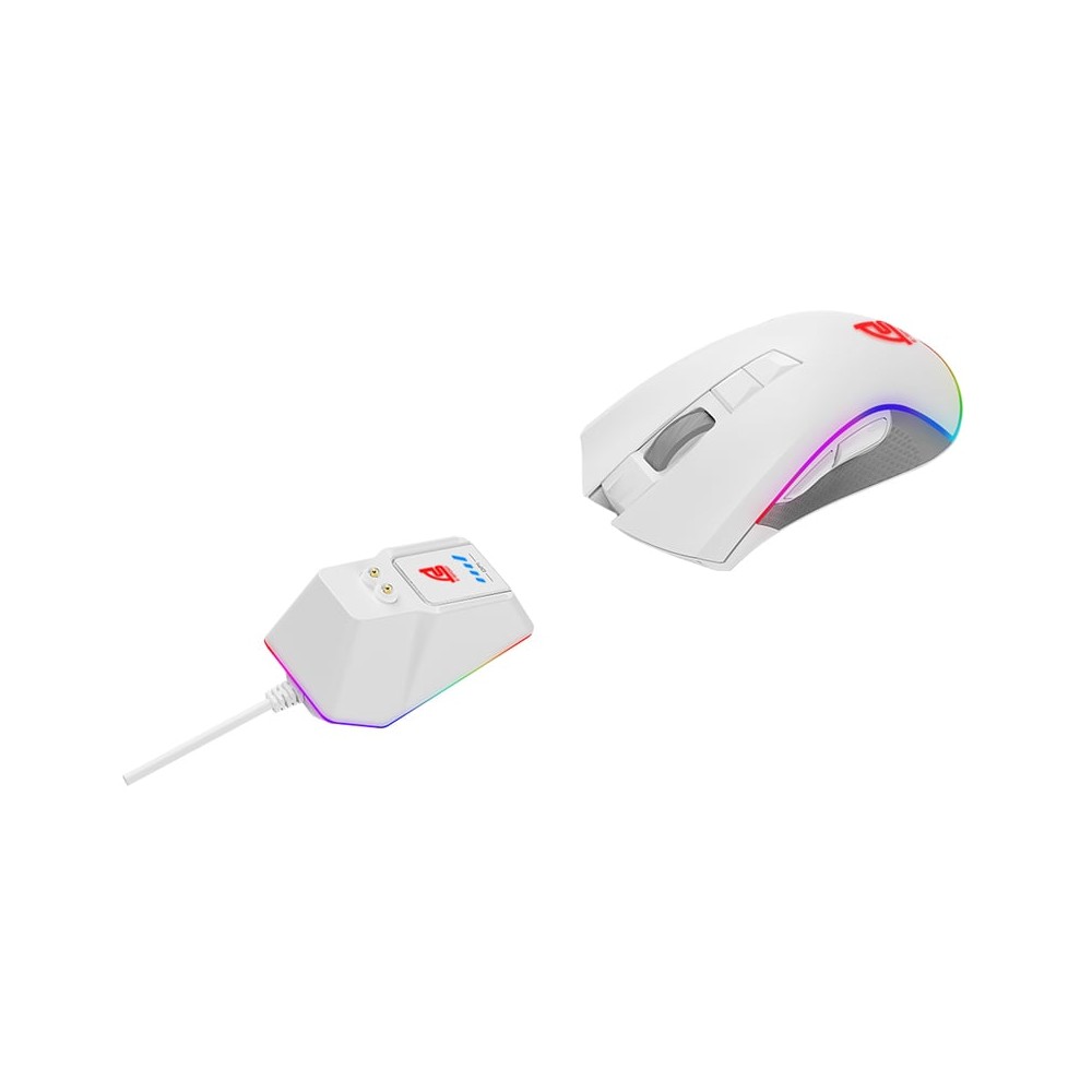 เมาส์เกมมิ่ง Signo Gaming Mouse Wireless Macro Vortex WG-900 W White