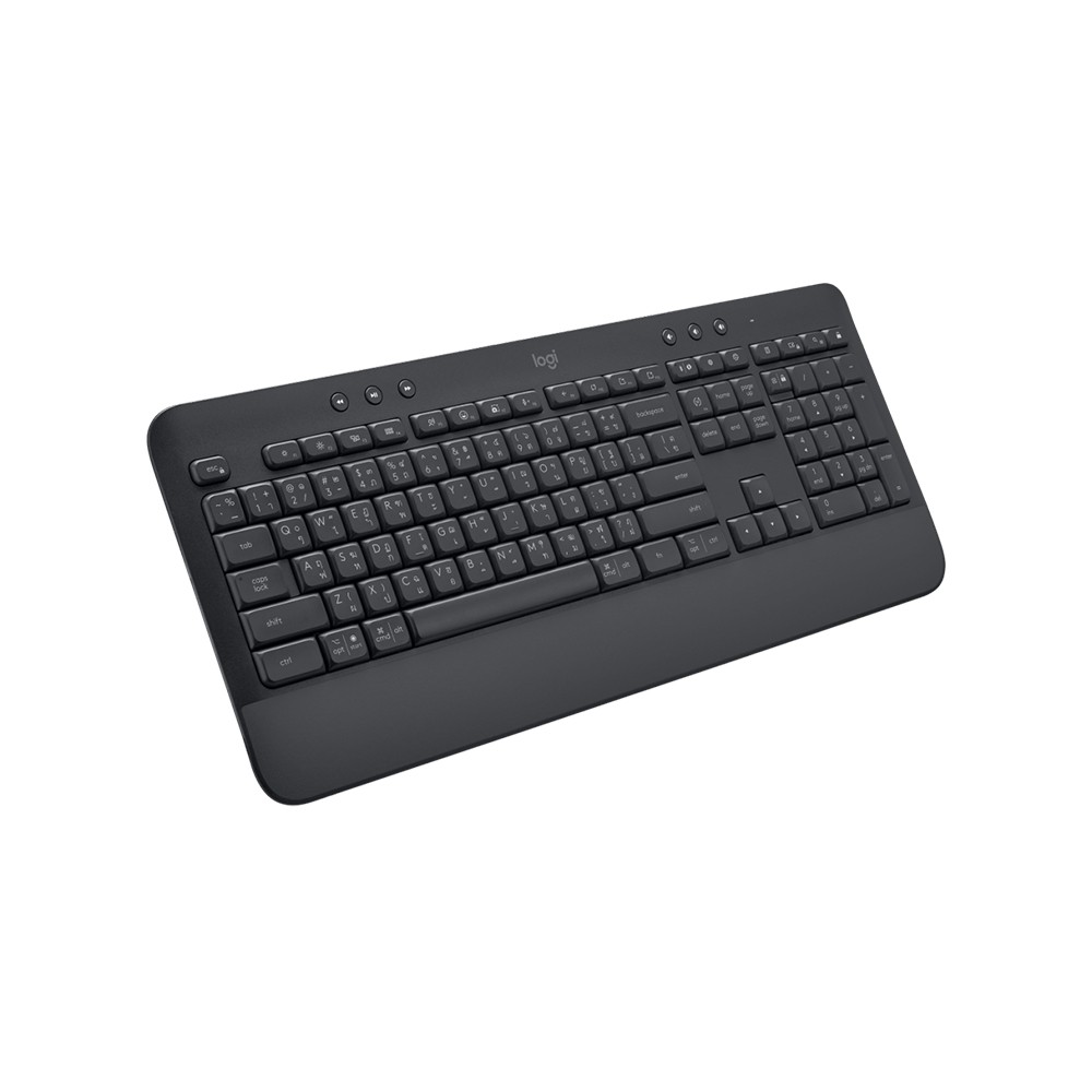 คีย์บอร์ดไร้สาย Logitech Bluetooth and Wireless Keyboard Signature K650 Graphite TH/EN