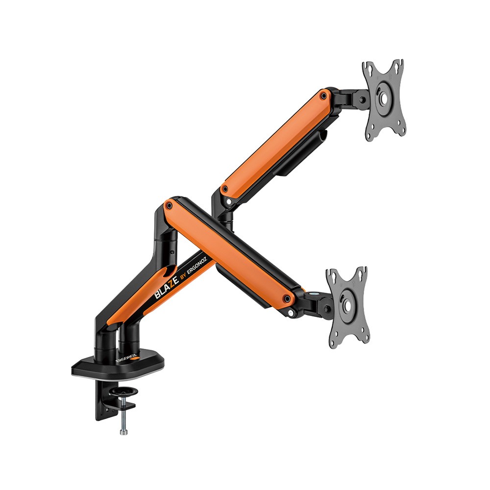 แขนจับจอมอนิเตอร์ ERGONOZ Dual Monitor Arm Twin Blaze (EGN-BLAZE-D) Black/Orange