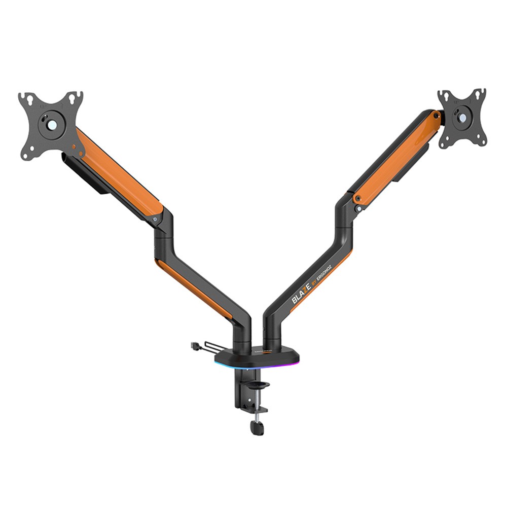 แขนจับจอมอนิเตอร์ ERGONOZ Dual Monitor Arm Twin Blaze (EGN-BLAZE-D) Black/Orange