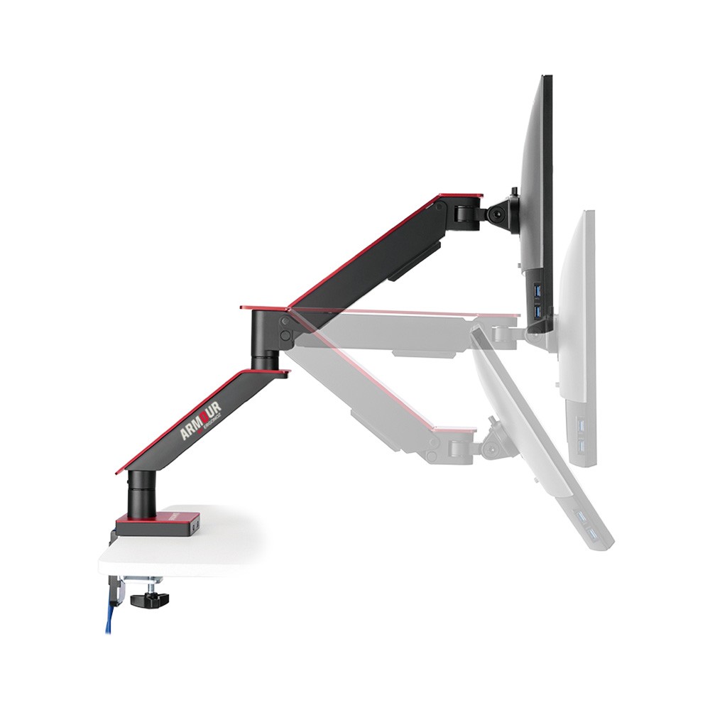 แขนจับจอมอนิเตอร์ ERGONOZ Monitor Arm Armour (EGN-ARMOUR-S) Black/Red