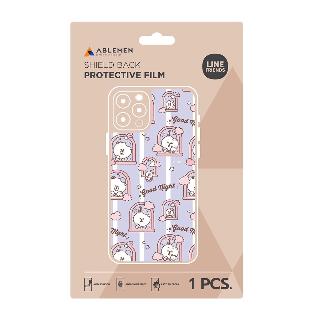 ฟิล์ม Ablemen Shield Back Line Purple Dreamy Night Apple iPhone 14 Pro