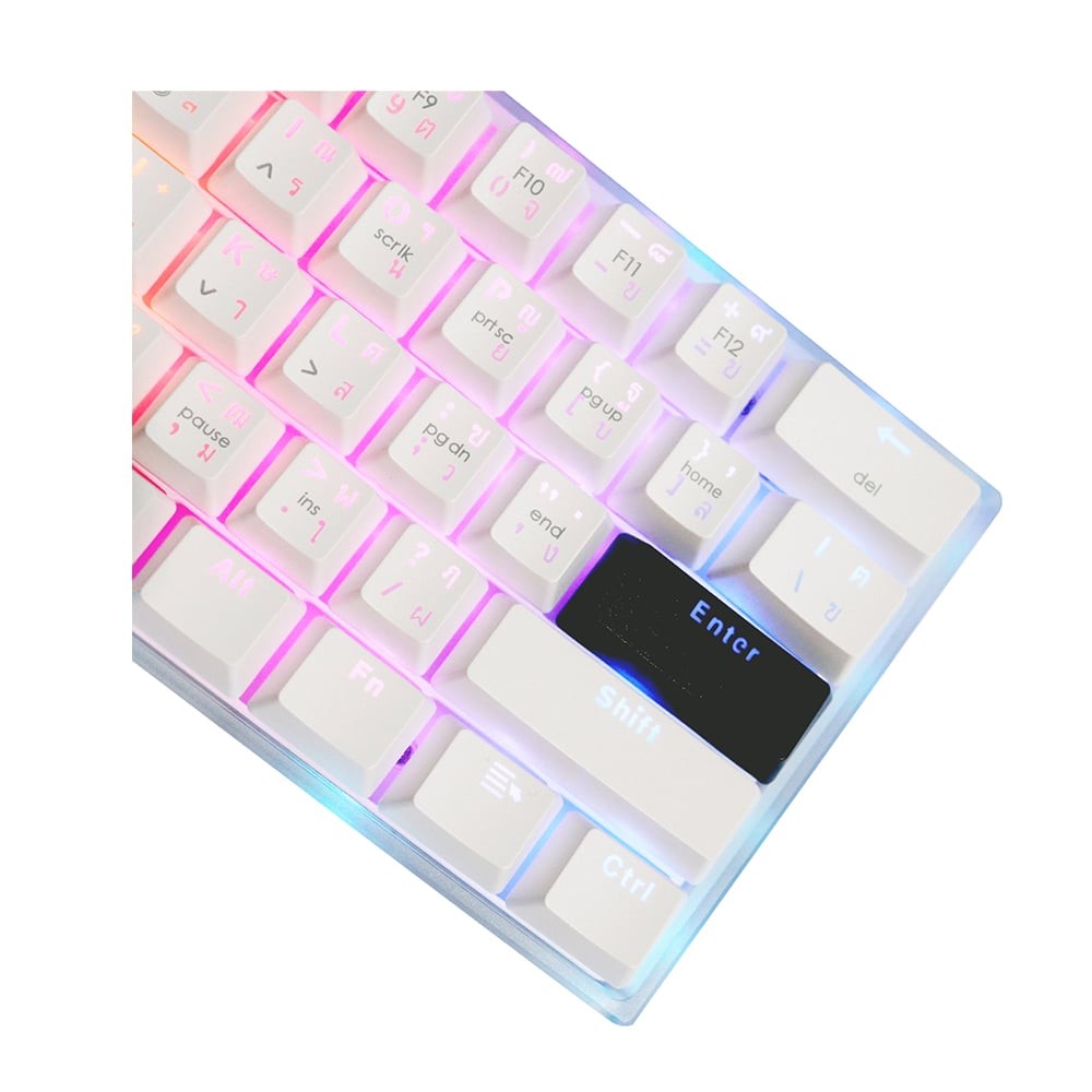 คีย์บอร์ดเกมมิ่ง Fantech Gaming Keyboard MK860 Mechanical White Wireless (Blue Switch)