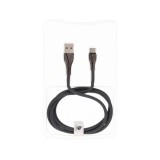 สายชาร์จ Blue Box USB-A to USB-C Cable Copper+Knitting wire 1 เมตร 3A Dark Gray