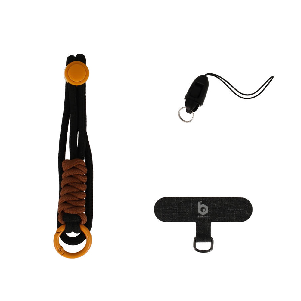 สายคล้องมือถือ Blue Box Rope Phone Strap Hanging with card Black